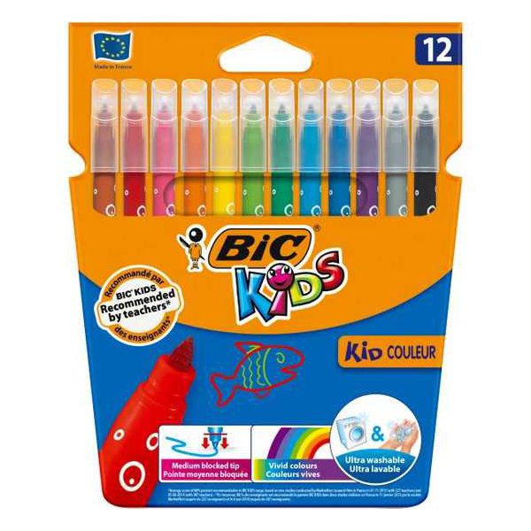 Bic Kids Couleur Yıkanabilir Keçeli Boya Kalemi 12 Renk