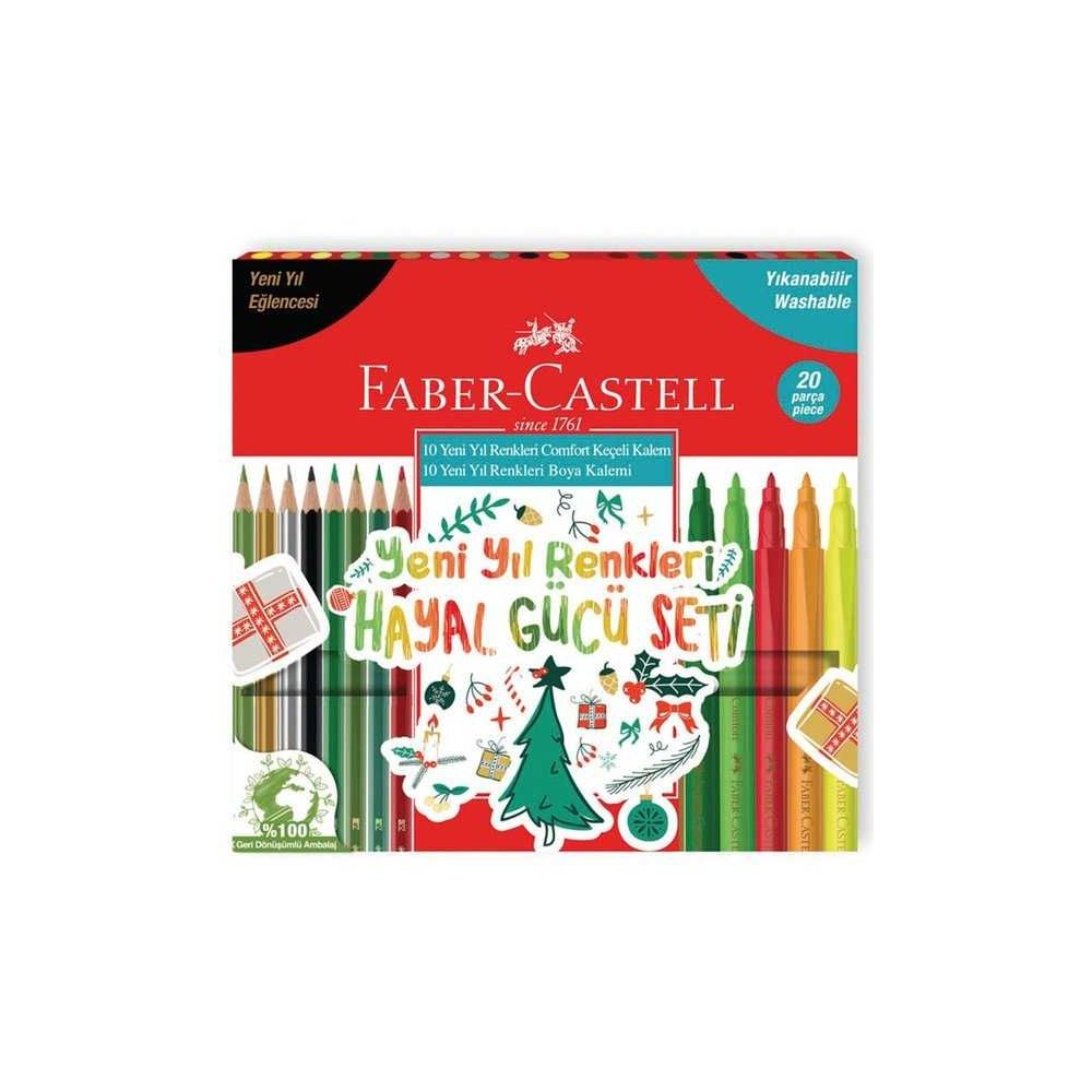Faber-Castell Yeni Yıl Renkleri Renkler Hayal Gücü Seti 10 Boya Kalemi - 10 Comfort Keçeli Kalem